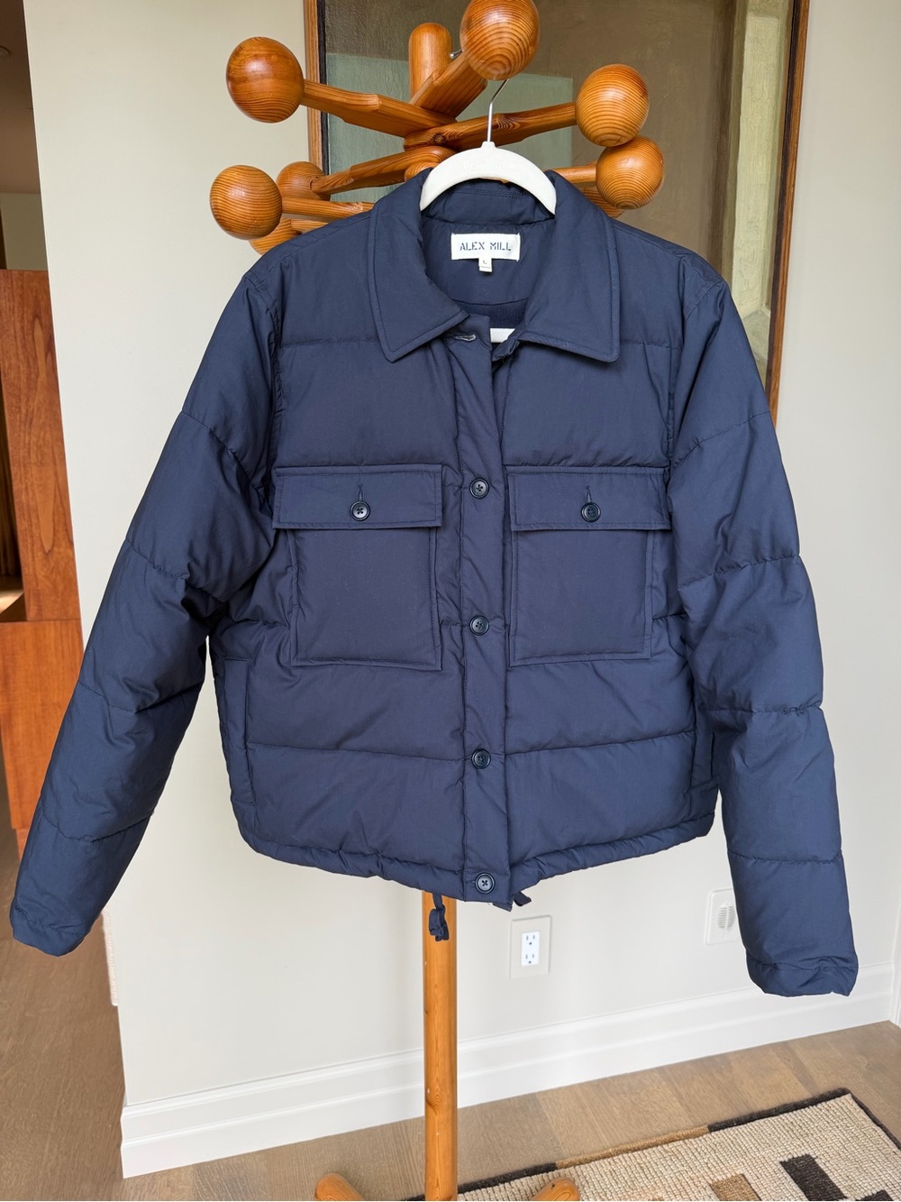 Alex Mill - Quilted Cropped Jacket, Deep Navy, Large